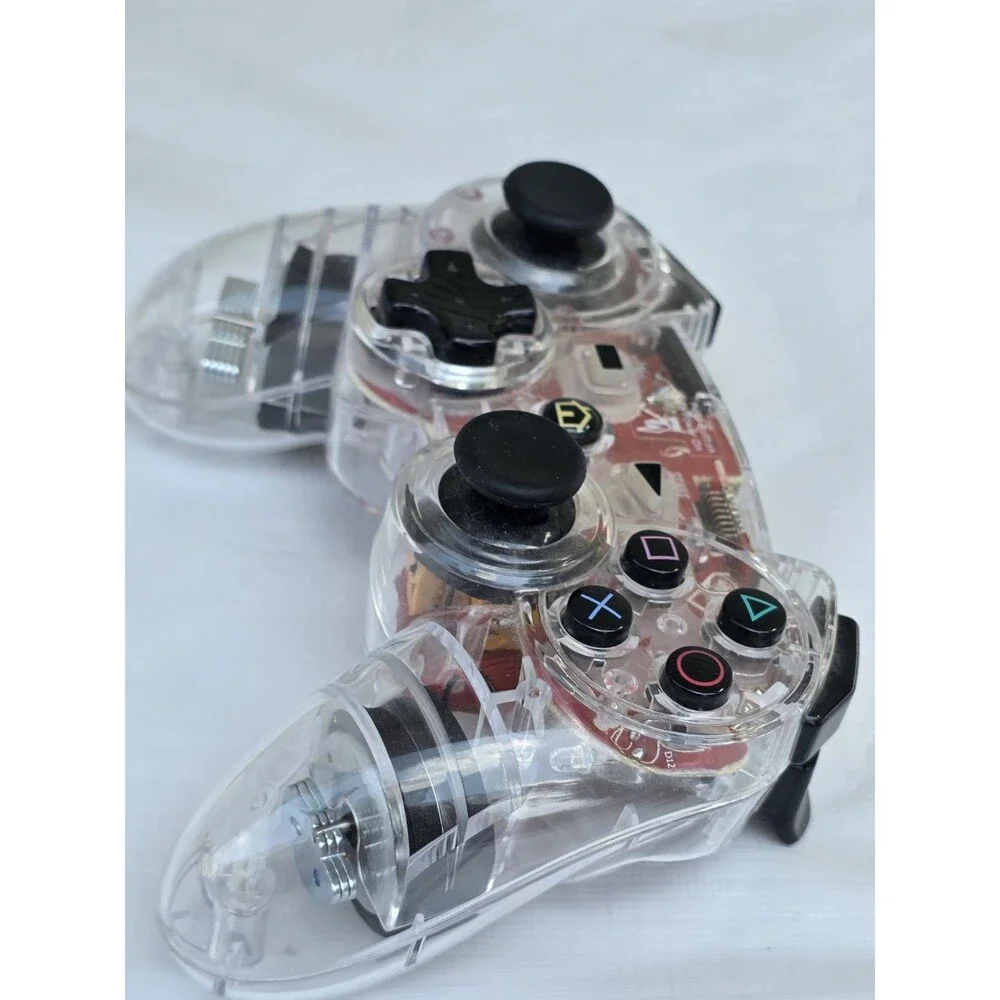 PDP Afterglow AP.2 Wireless PS3 Controller Clear Red LED PL-6322B No Dongle